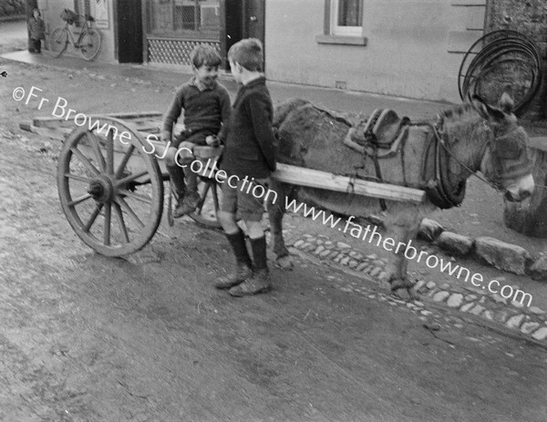 BOYS WITH DONKEY AND CART